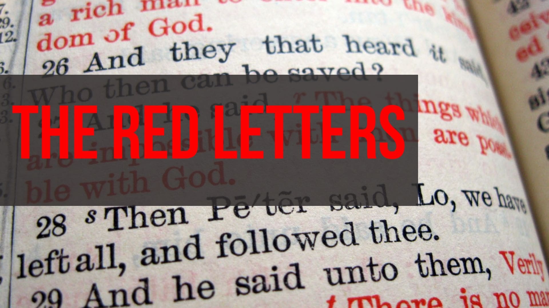 The Red Letters (Part 3)