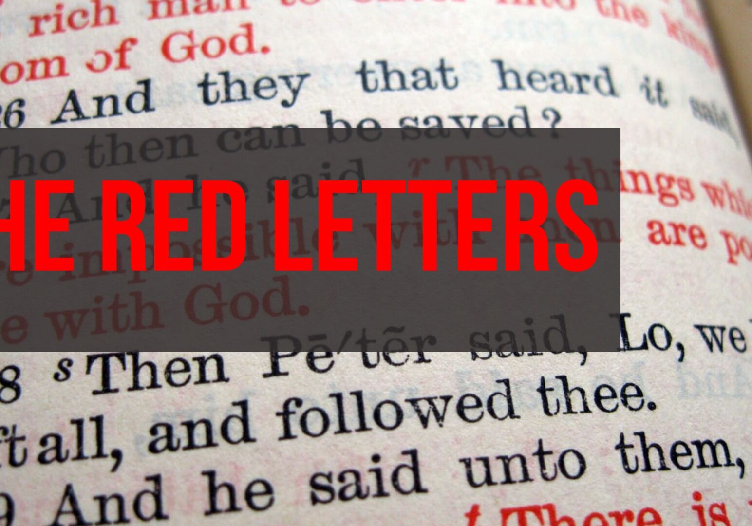 The Red Letters Slide